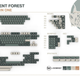 An image of a lovely custom keycap set in green and cream.